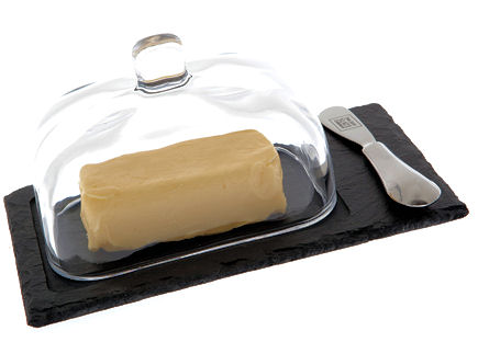 The Cheese and Wine Shop of Wellington - Just Slate Butter Dish and Cloche  22CM