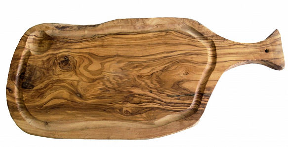 Rustic Olive Wood Cheeseboard with Handle