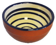 Spiral Design Ceramic Round Bowl CREAM - 13cm