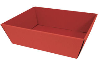 Large Fluted Hamper Tray In Red