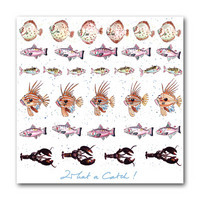 Sophie Allport Greeting Card - What A Catch! Fishes
